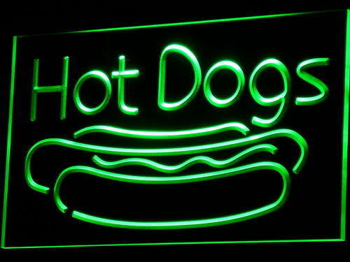 Hot Dog Dogs Cafe Lounge Lure Neon Light Sign